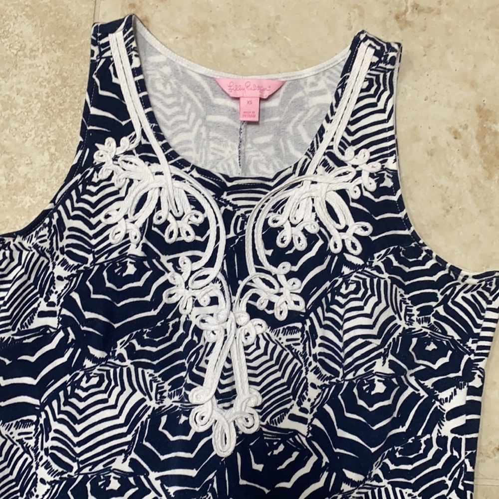 Lilly Pulitzer Navy/white umbrella dress! - Picture 4 of 4